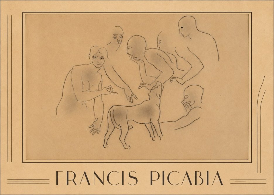 Francis Picabia Figures and Dog No1 - Plakát