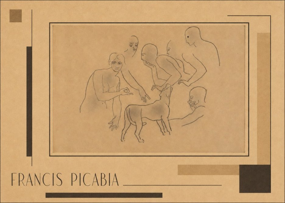 Francis Picabia Figures and Dog No2 - Plakát