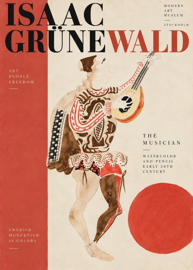 Isaac Grünewald The Lute Player No5 - Plakát