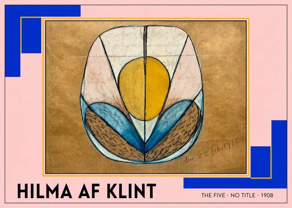 Hilma af Klint The Five - No Title No4 - Plakát