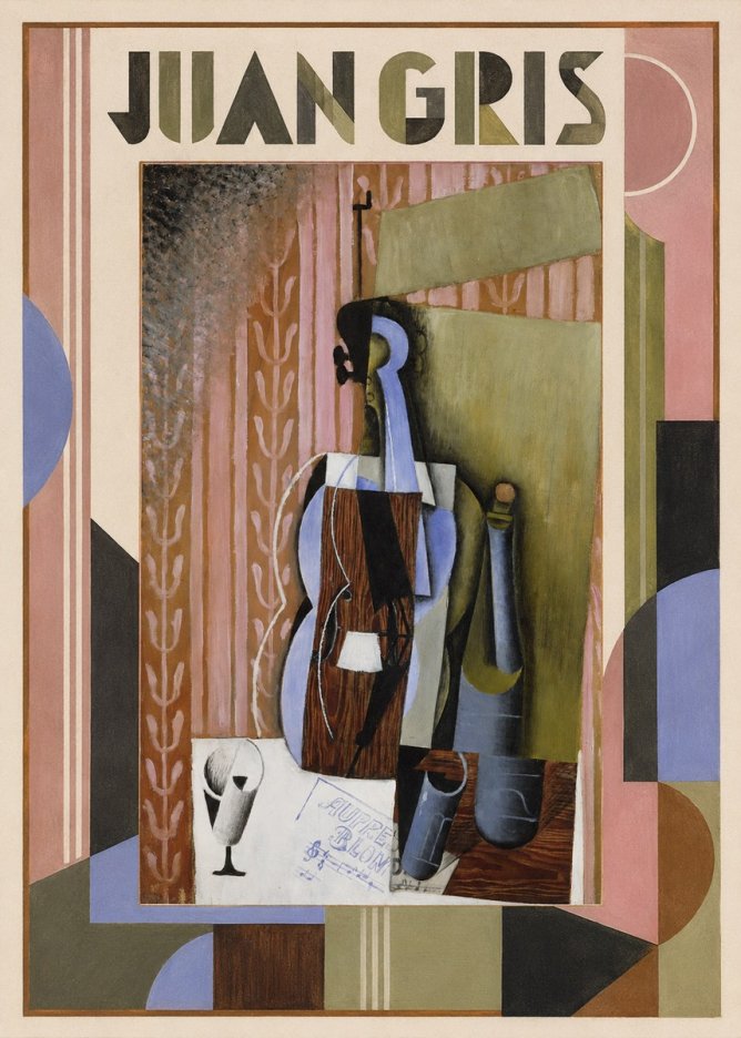 Juan Gris Still Life with Mandolin No1 - Plakát