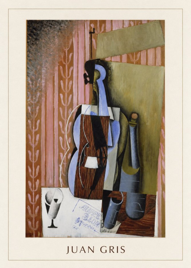 Juan Gris Still Life with Mandolin No4 - Plakát