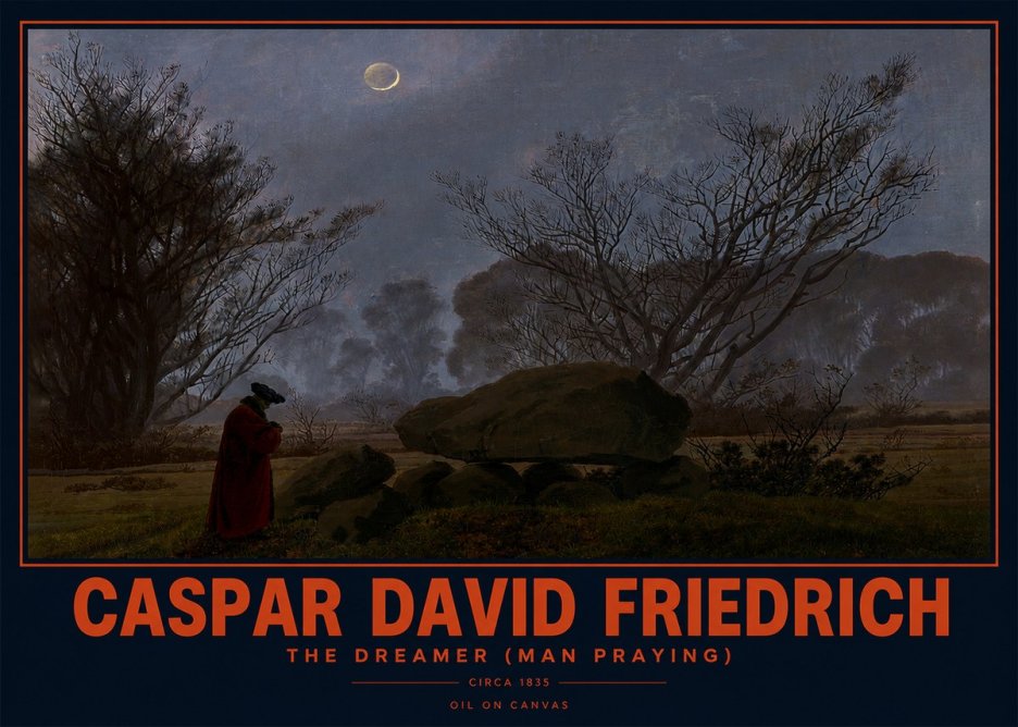 Caspar David Friedrich The Dreamer (Man Praying) No2 - Plakát