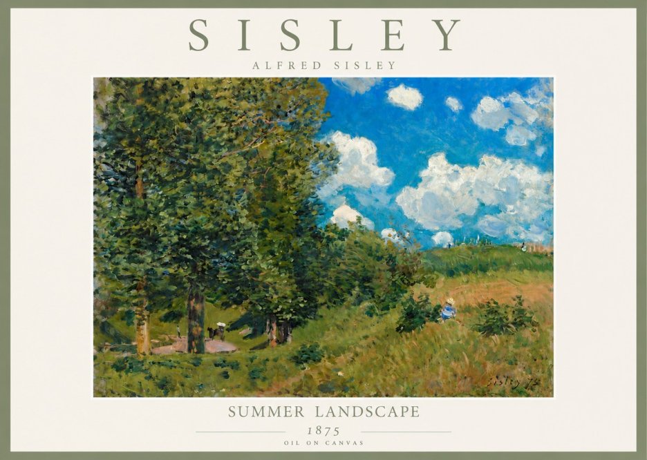 Sisley Summer Landscape No4 - Plakát