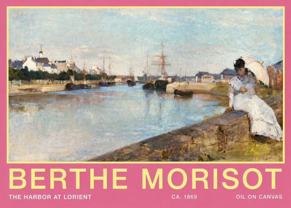 Berthe Morisot The Harbor at Lorient No2 - Plakát