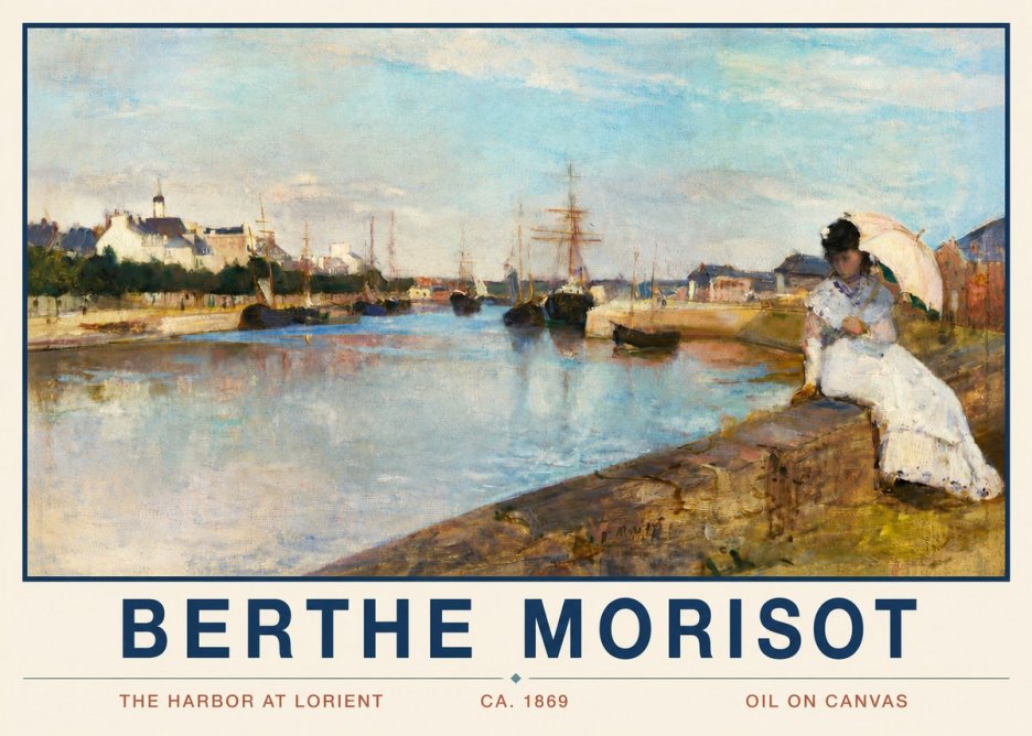 Berthe Morisot The Harbor at Lorient No3 - Plakát