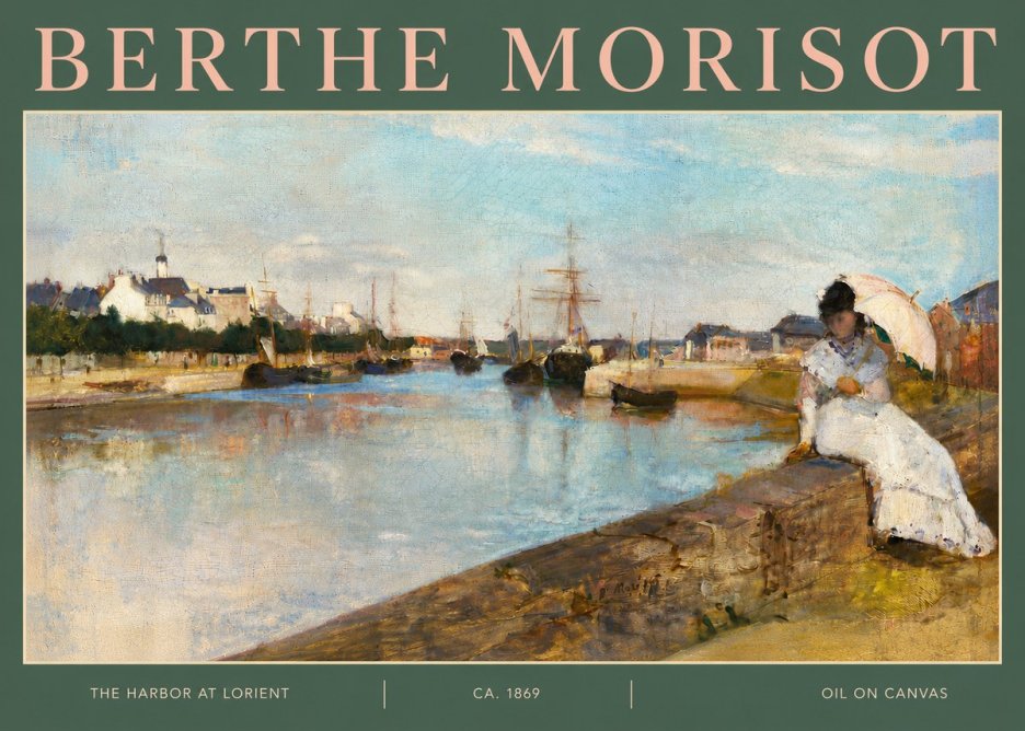 Berthe Morisot The Harbor at Lorient No4 - Plakát