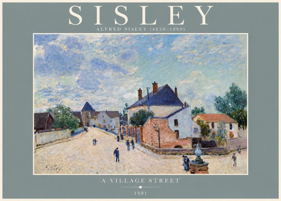 Sisley A Village Street No2 - Plakát