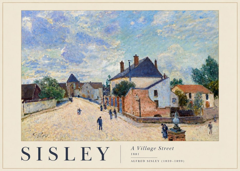 Sisley A Village Street No4 - Plakát