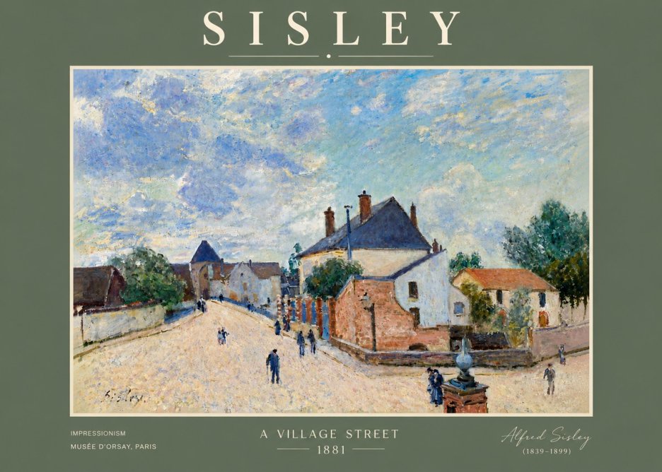 Sisley A Village Street No5 - Plakát