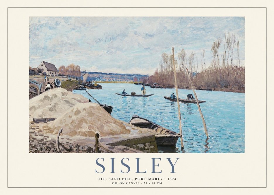 Sisley The Sand Pile, Port-marly No1 - Plakát