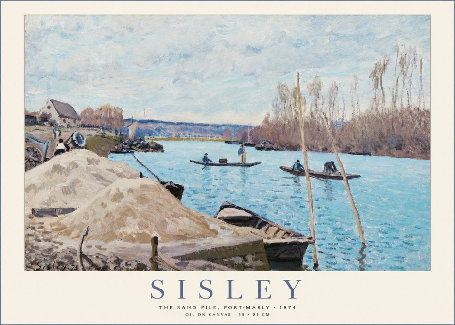 Sisley The Sand Pile, Port-marly No2 - Plakát