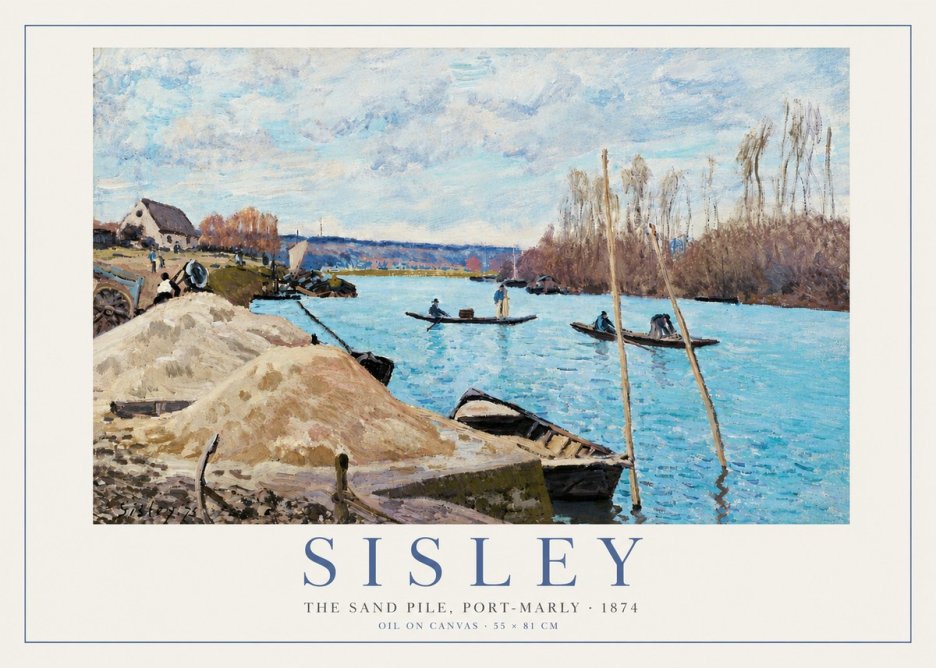 Sisley The Sand Pile, Port-marly No4 - Plakát