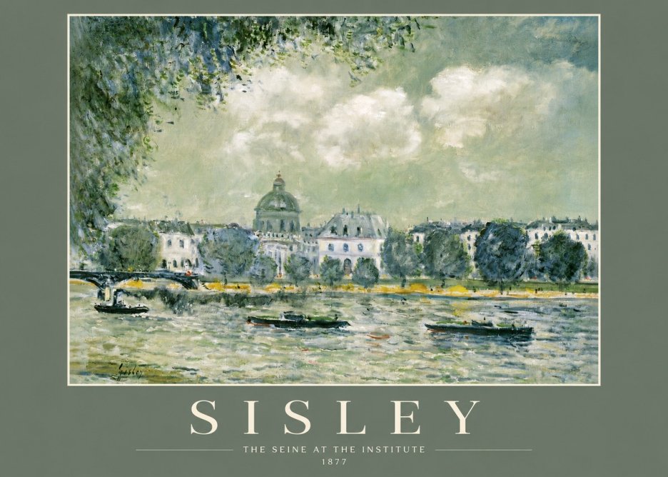 Sisley The Seine at the Institute No2 - Plakát