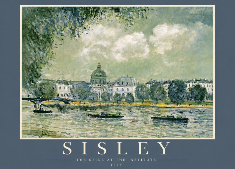 Sisley The Seine at the Institute No5 - Plakát