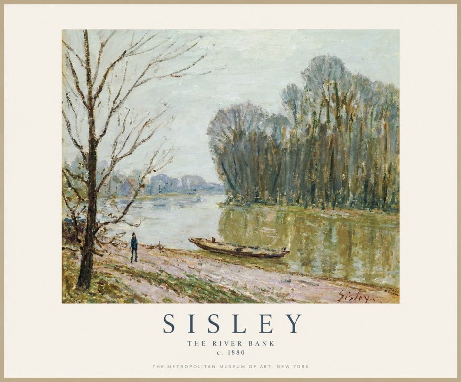 Sisley The River Bank II No1 - Plakát