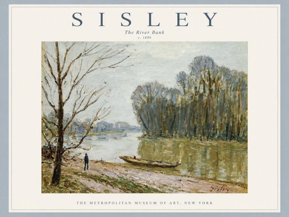 Sisley The River Bank II No2 - Plakát