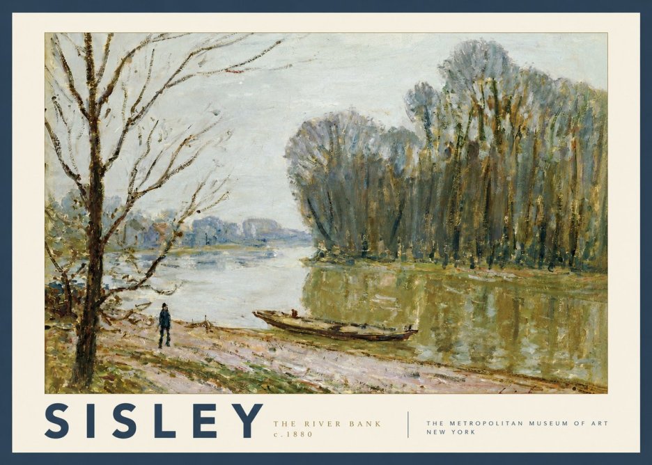 Sisley The River Bank II No3 - Plakát