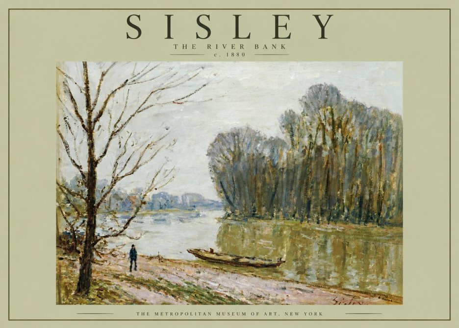 Sisley The River Bank II No4 - Plakát