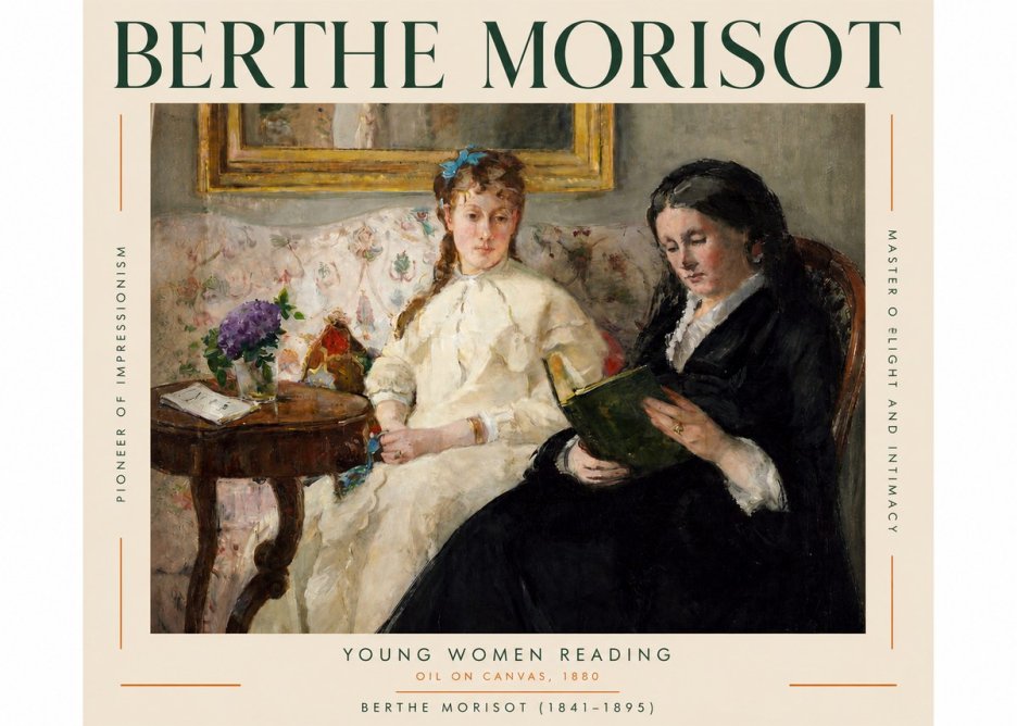 Berthe Morisot Young Women Reading No3 - Plakát