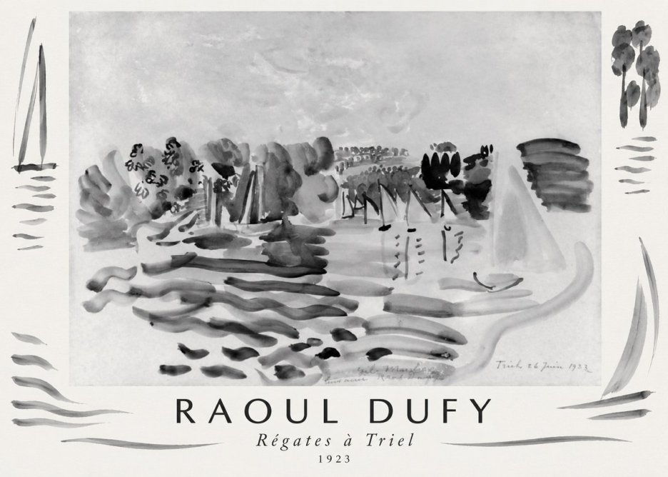 Raoul Dufy Régates À Triel No1 - Plakát