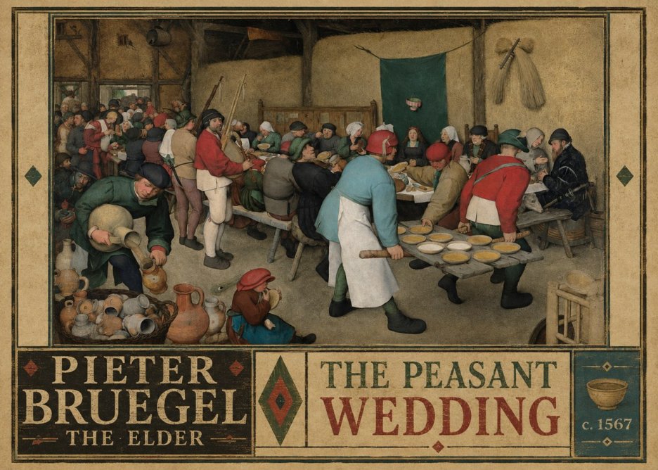 Pieter Bruegel The Peasant Wedding II No2 - Plakát