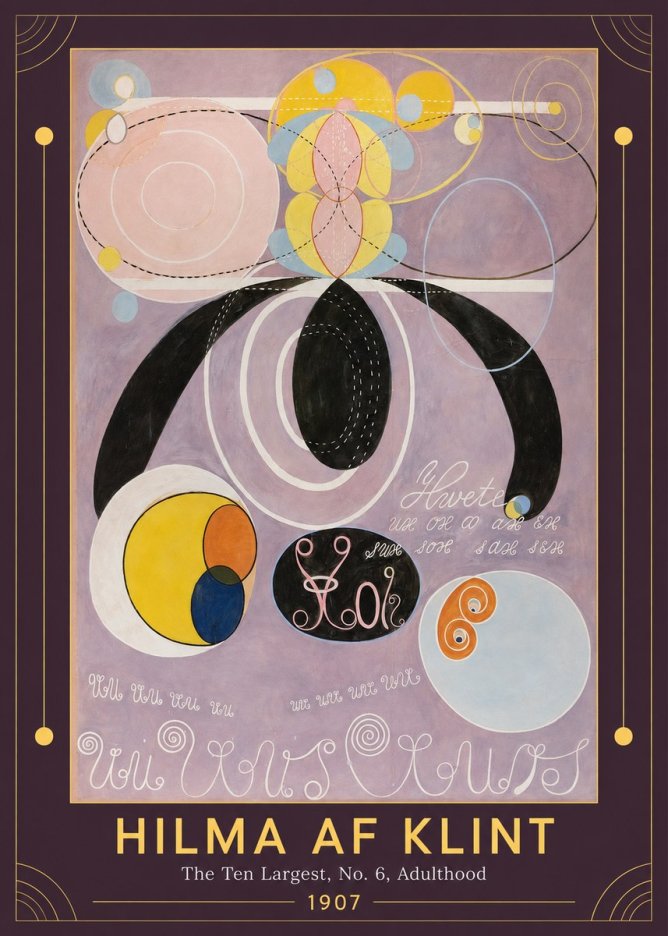 Hilma af Klint The Ten Largest, No. 6, Adulthood No1 - Plakát