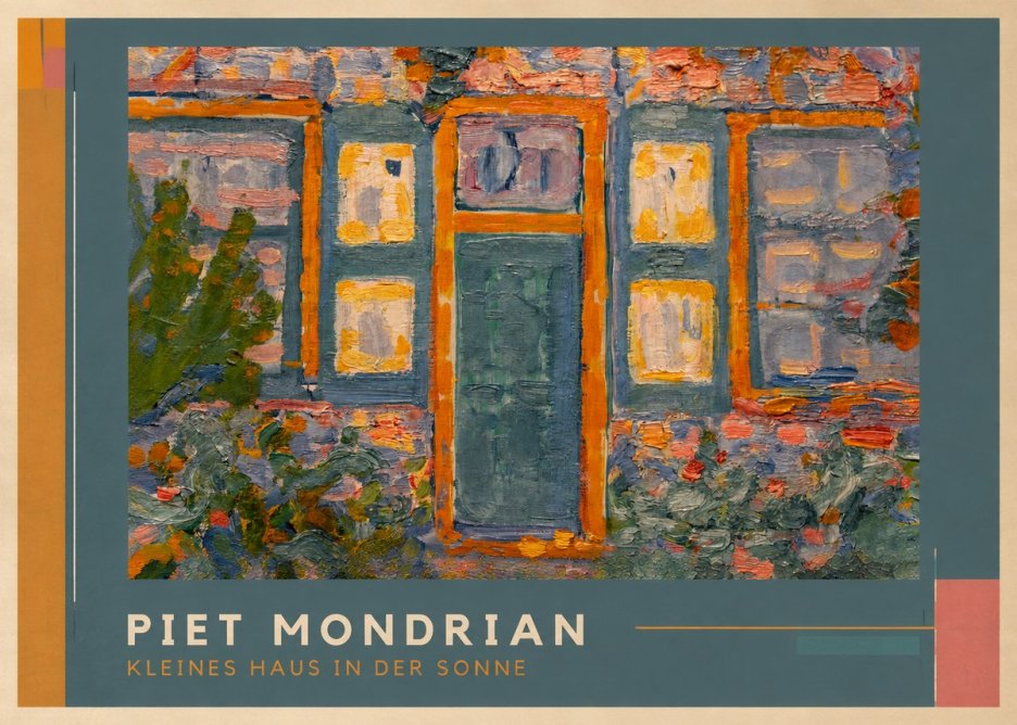 Piet Mondrian Kleines Haus in Der Sonne II No1 - Plakát