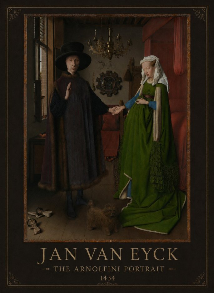 Jan van Eyck The Arnolfini Portrait II No1 - Plakát
