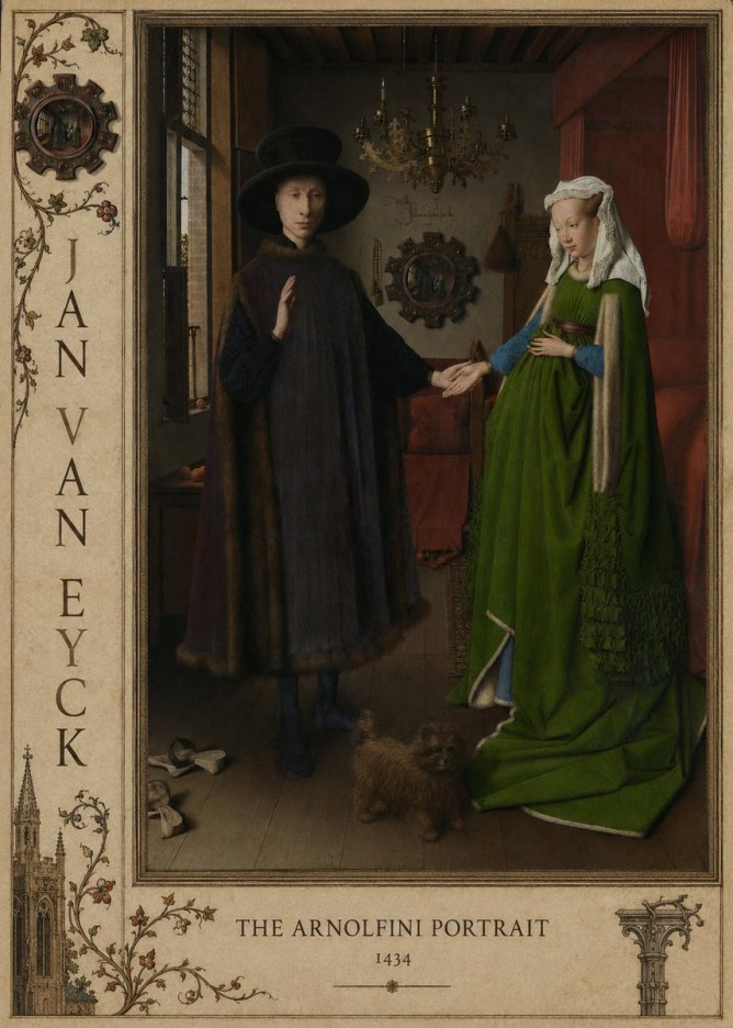 Jan van Eyck The Arnolfini Portrait II No2 - Plakát