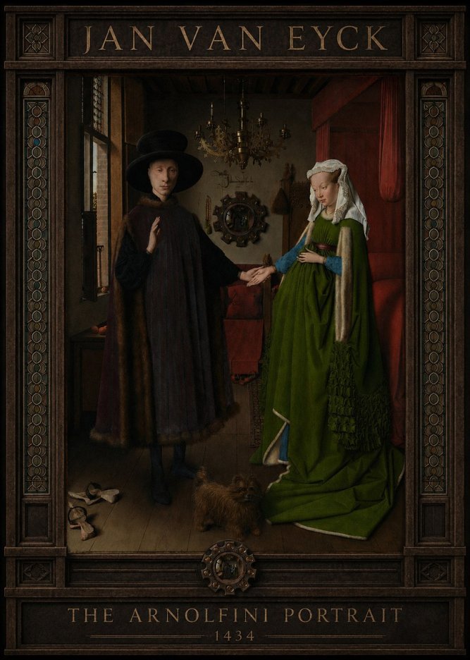Jan van Eyck The Arnolfini Portrait II No3 - Plakát