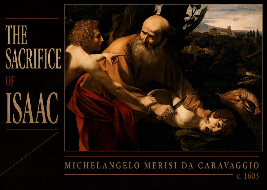 Michelangelo Merisi da Caravaggio The Sacrifice of Isaac I No6 - Plakát