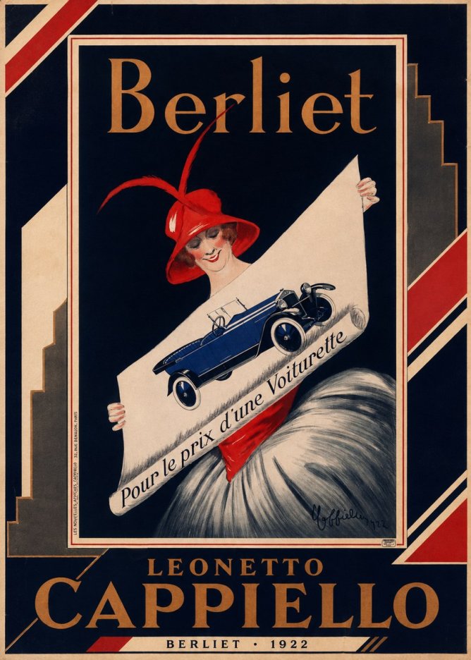 Leonetto Cappiello Berliet - Pour Le Prix D'une Voiturette No2 - Plakát