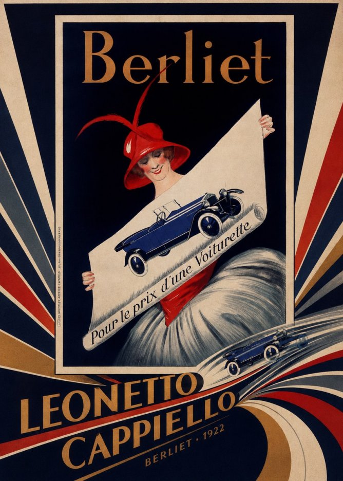 Leonetto Cappiello Berliet - Pour Le Prix D'une Voiturette No5 - Plakát