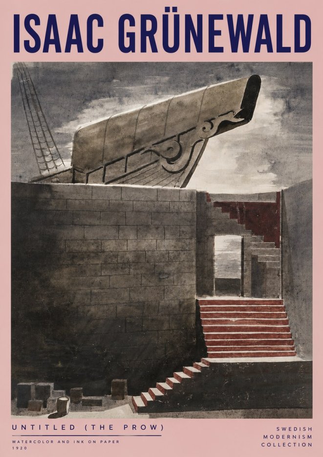 Isaac Grünewald Untitled (the Prow) No3 - Plakát