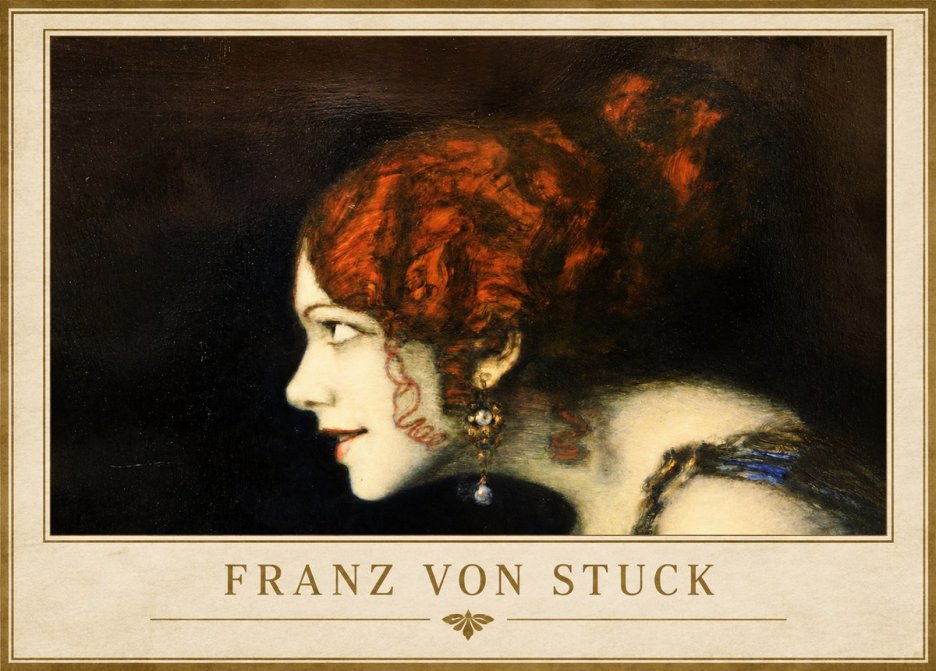 Franz von Stuck Head of a Woman No1 - Plakát