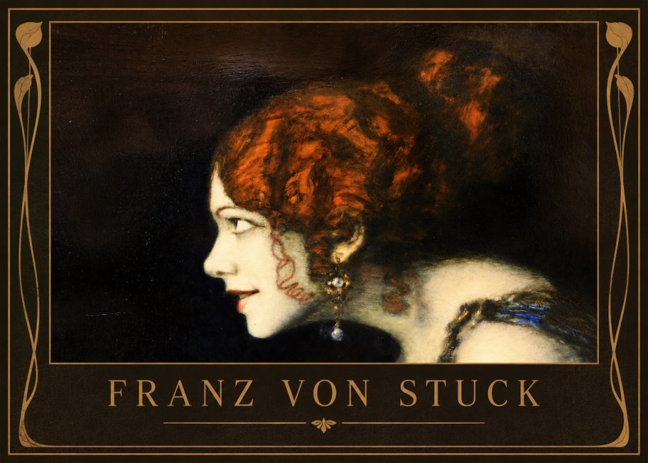 Franz von Stuck Head of a Woman No2 - Plakát