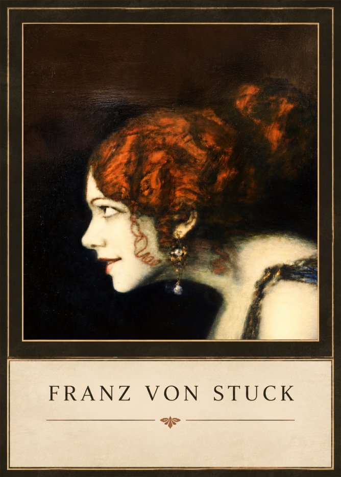 Franz von Stuck Head of a Woman No3 - Plakát