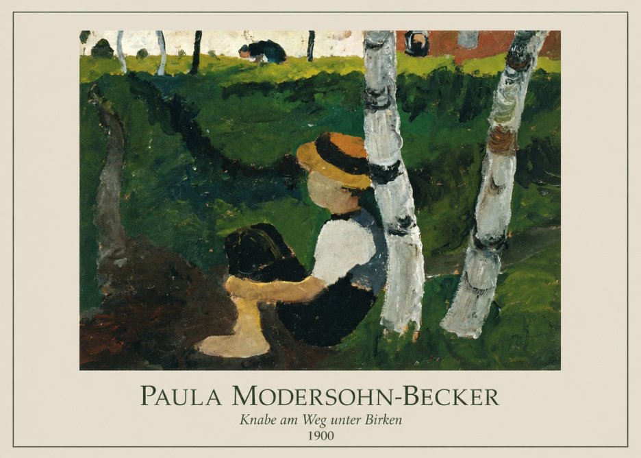 Paula Modersohn-Becker Knabe Am Weg Unter Birken No4 - Plakát