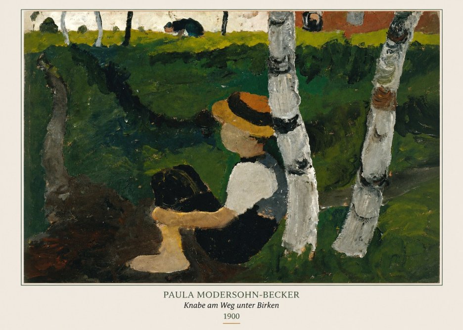 Paula Modersohn-Becker Knabe Am Weg Unter Birken No6 - Plakát