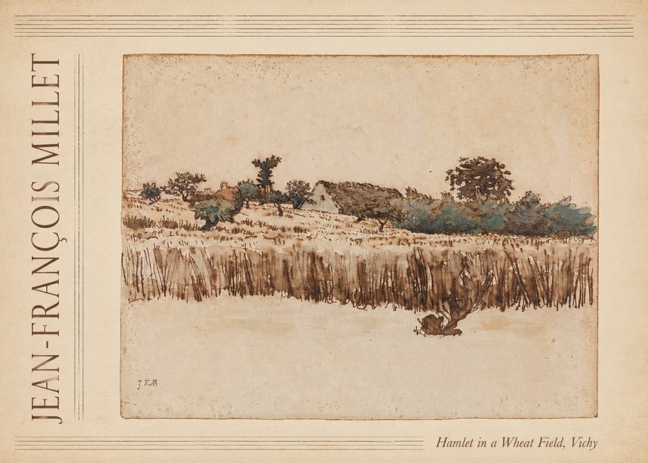 Jean-François Millet Hamlet in a Wheat Field, Vichy No4 - Plakát