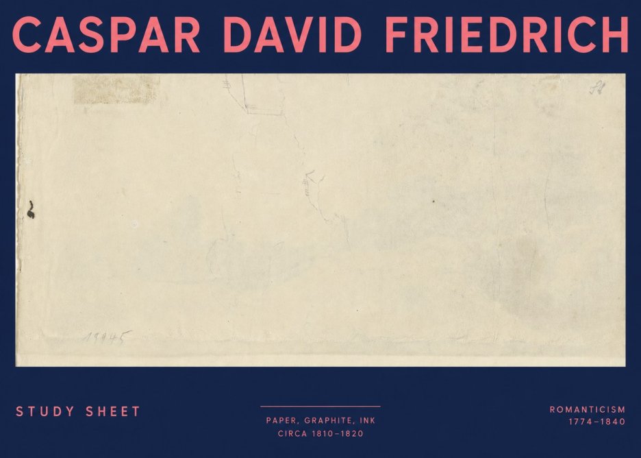 Caspar David Friedrich Study Sheet No3 - Plakát