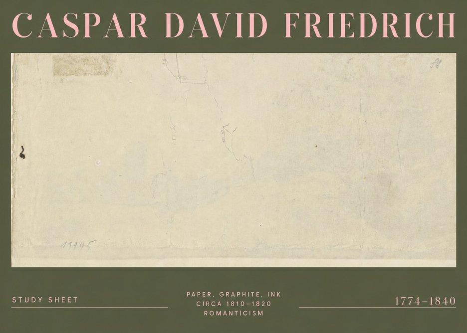 Caspar David Friedrich Study Sheet No4 - Plakát