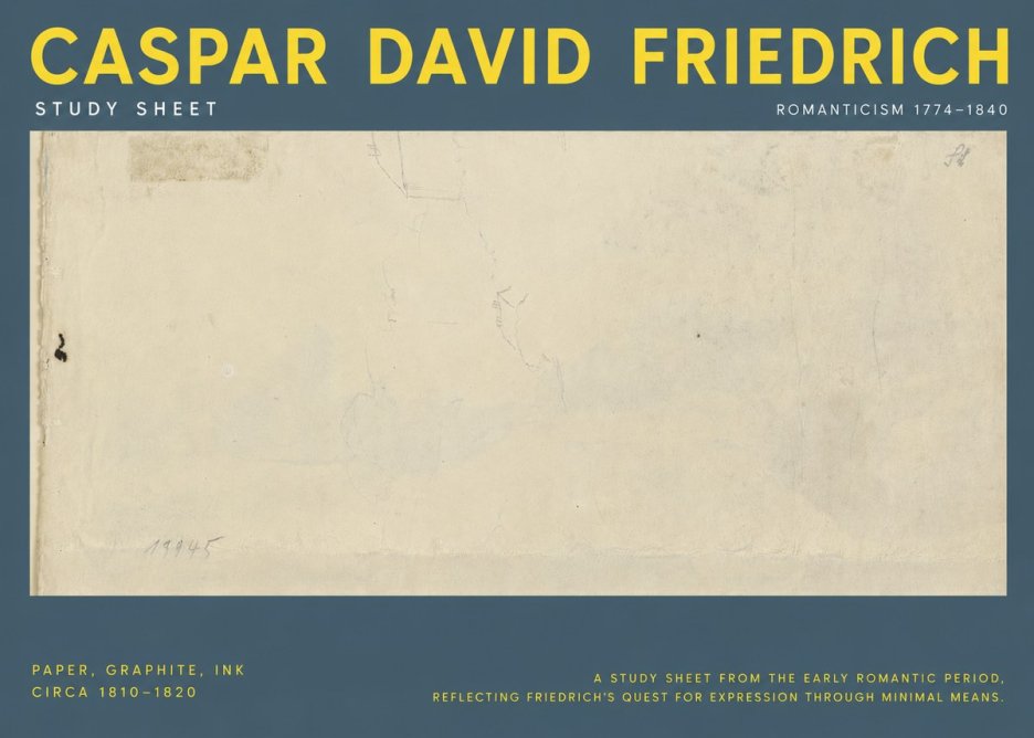 Caspar David Friedrich Study Sheet No5 - Plakát