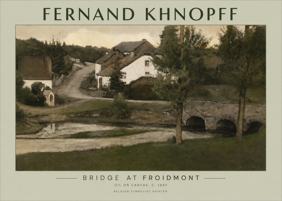 Fernand Khnopff Bridge at Froidmont No3 - Plakát