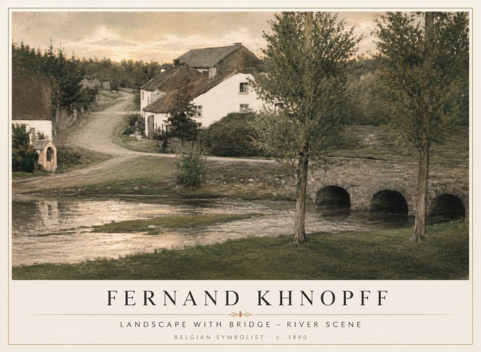 Fernand Khnopff Bridge at Froidmont No4 - Plakát