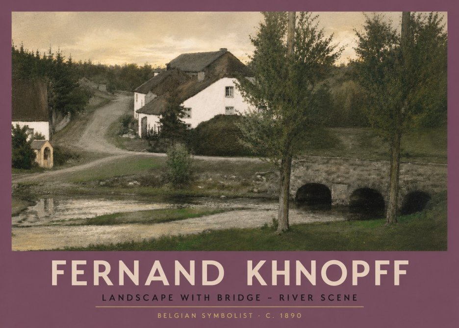 Fernand Khnopff Bridge at Froidmont No6 - Plakát