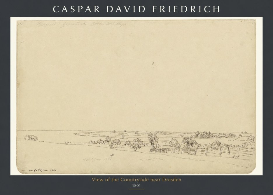 Caspar David Friedrich View of the Countryside Near Dresden No1 - Plakát
