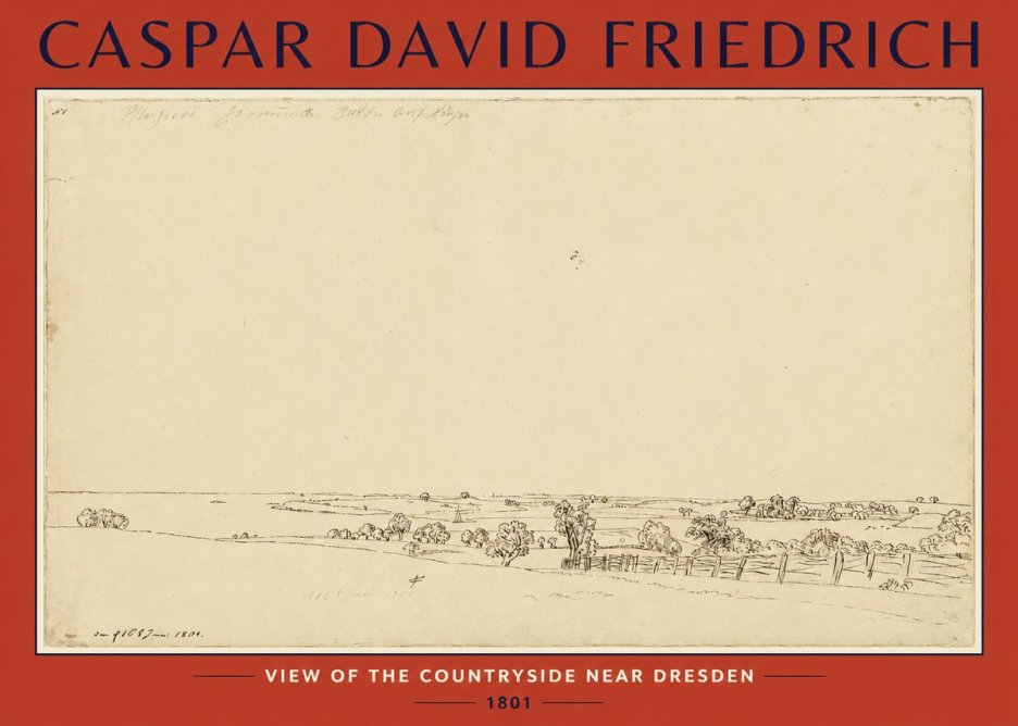Caspar David Friedrich View of the Countryside Near Dresden No2 - Plakát