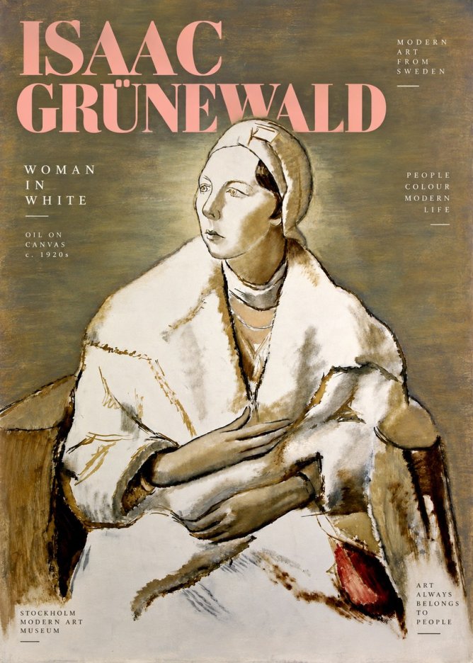 Isaac Grünewald The Woman in White No3 - Plakát